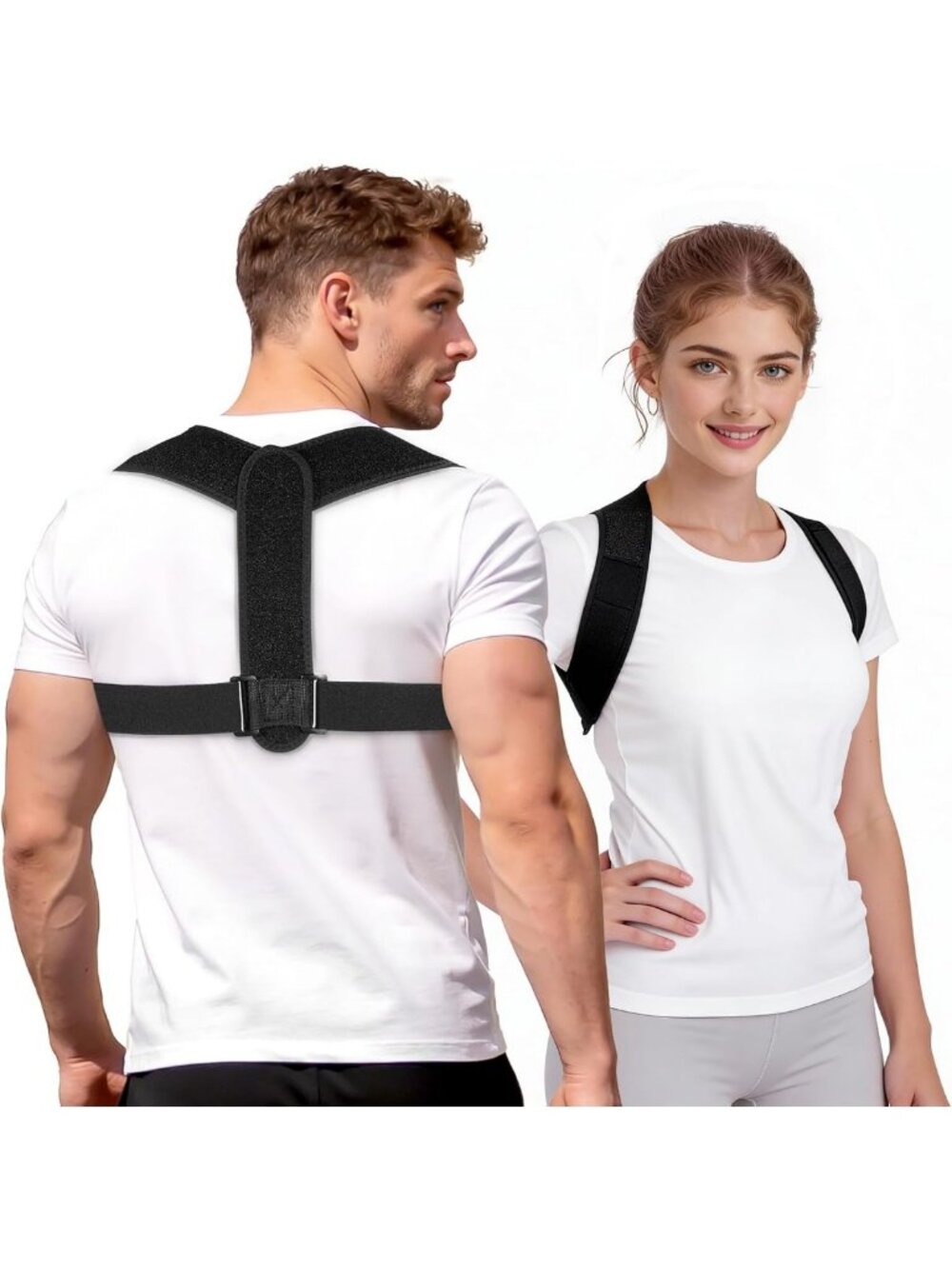 Adjustable Y-Shaped Posture Corrector for Men & Women - Back Support Brace